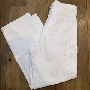 Abercrombie Slouchy Jean Midrise White Carpenter Style 8/29